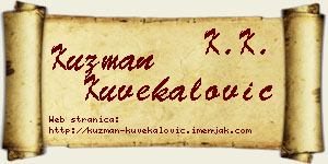 Kuzman Kuvekalović vizit kartica